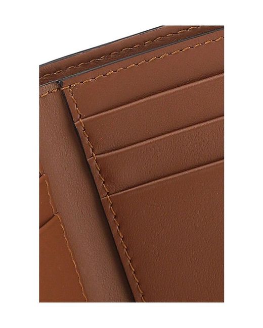 Burberry Brown Monogram Print Bifold Wallet for men