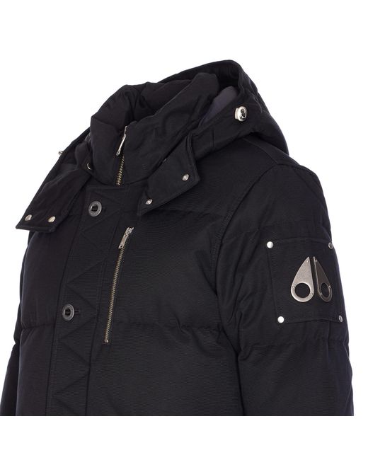 Moose Knuckles Blue Original 3Q Hooded Jacket for men