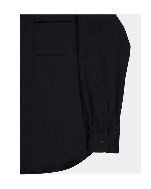 Auralee Blue Flap-Pocket Wool Shirt