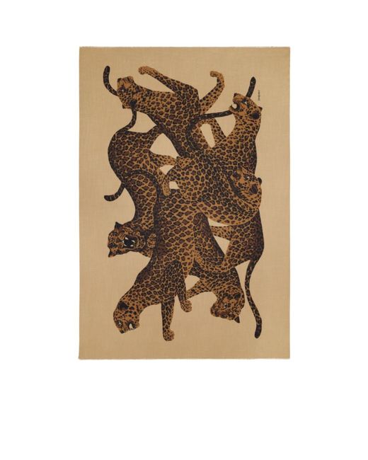 Saint Laurent Metallic Leopard Stole
