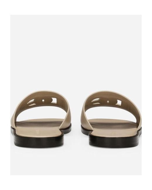 Dolce & Gabbana White Dg Cut-Out Detailed Slides for men