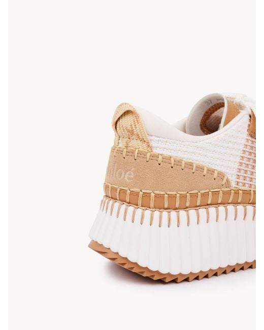 Chloé Pink Chloé Nama Lace-Up Sneakers