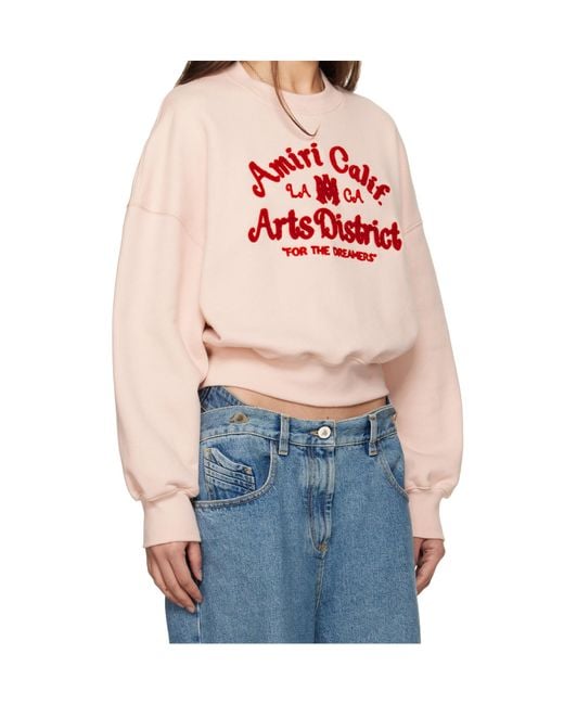 Amiri Pink Long-Sleeved Sweatshirt