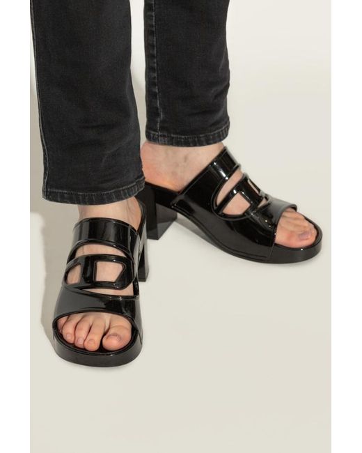 DIESEL Black Sa-Bonnie Heeled Slippers