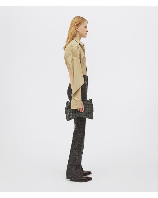 Bottega Veneta Gray Intrecciato Leather Clutch