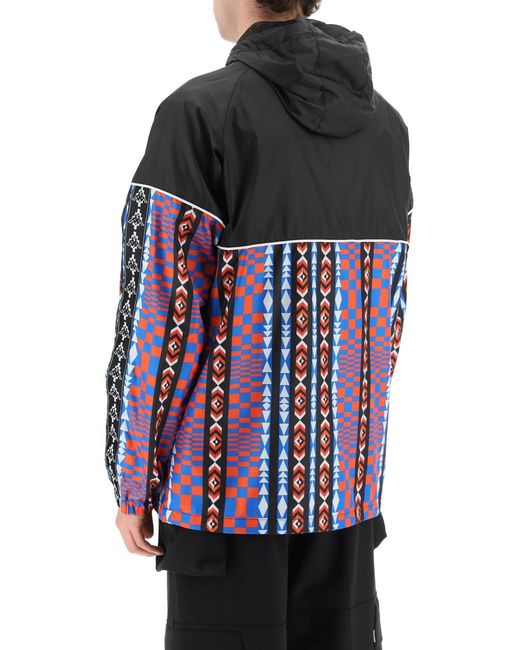 Marcelo Burlon Red County Of Milan X Kappa Geometric Patterned Zipped Jacket for men
