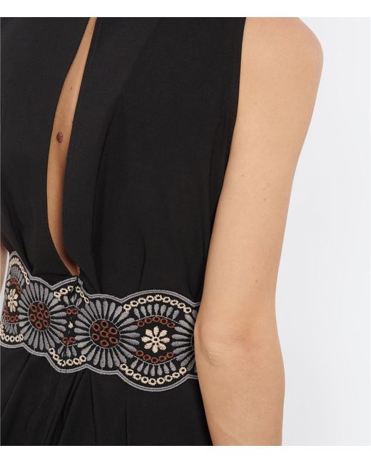 Vanessa Bruno Black Embroidered Dress