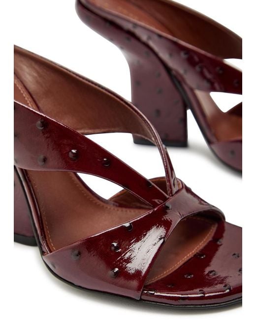 Dries Van Noten Brown High-Heeled Slippers