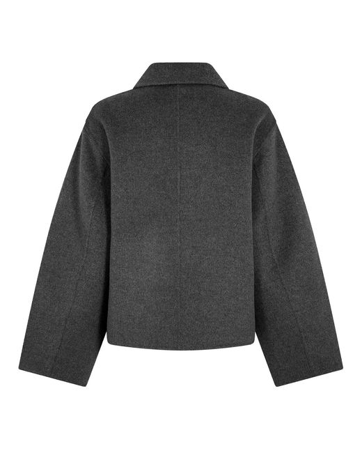 Soeur Black Short-Sleeved Button-Down Jacket