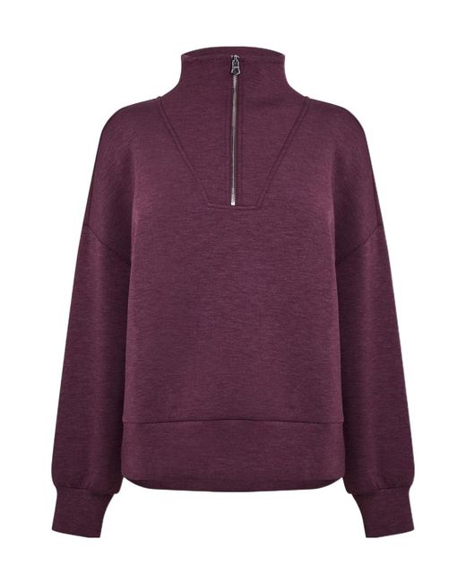 Varley Purple Hawley Half Zip Sweatshirt