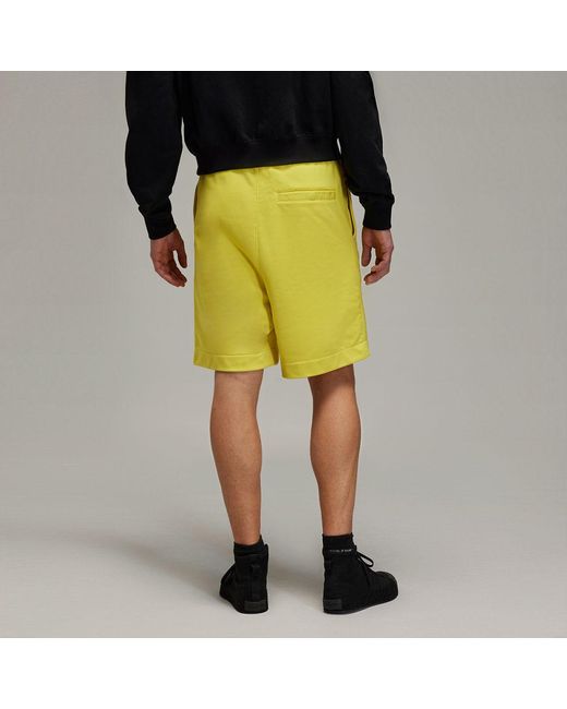 Y-3 Yellow Logo-Detail Shorts for men