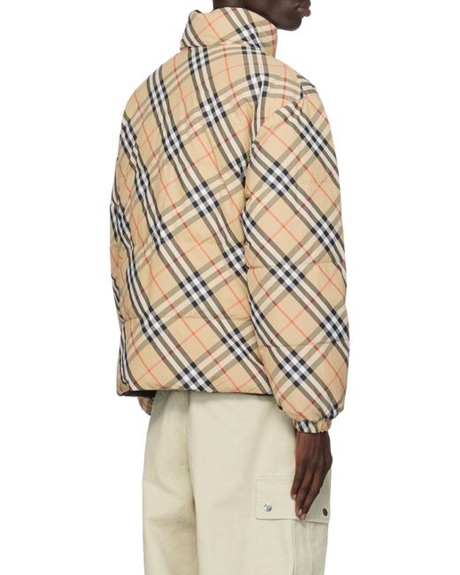 Burberry Metallic Checked Zip-Up Reversible Padded Jacket for men