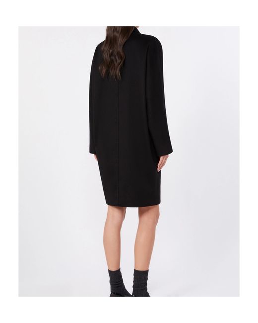 Max Mara Black Studio Double Breasted Coat