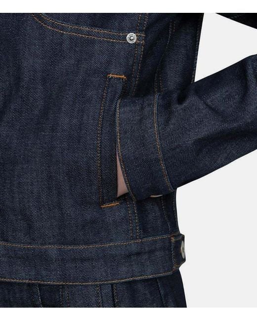 Jean Paul Gaultier Blue Denim Jacket With Trompe Loeil Detail