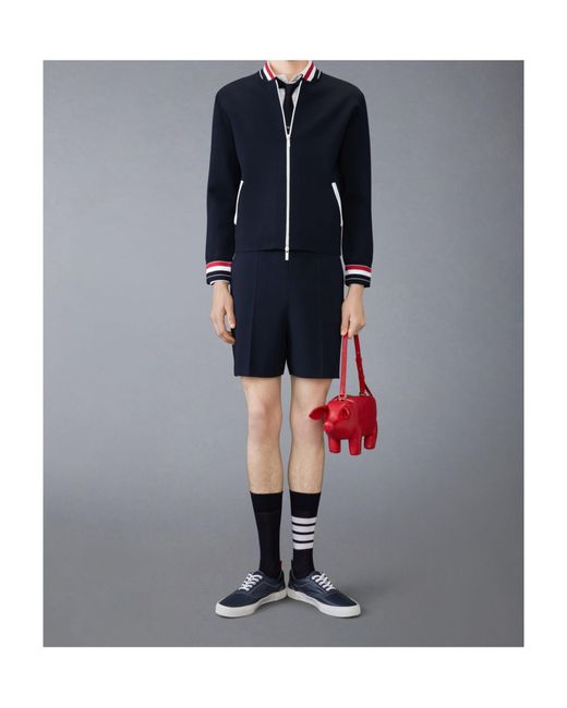 Thom Browne Blue Rwb-Stripe Bomber Jacket for men