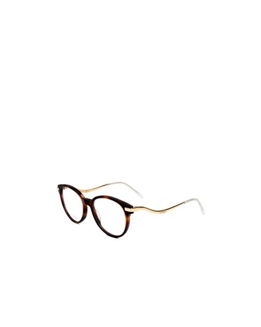 Jimmy Choo White Eyewear Round Frame Glasses