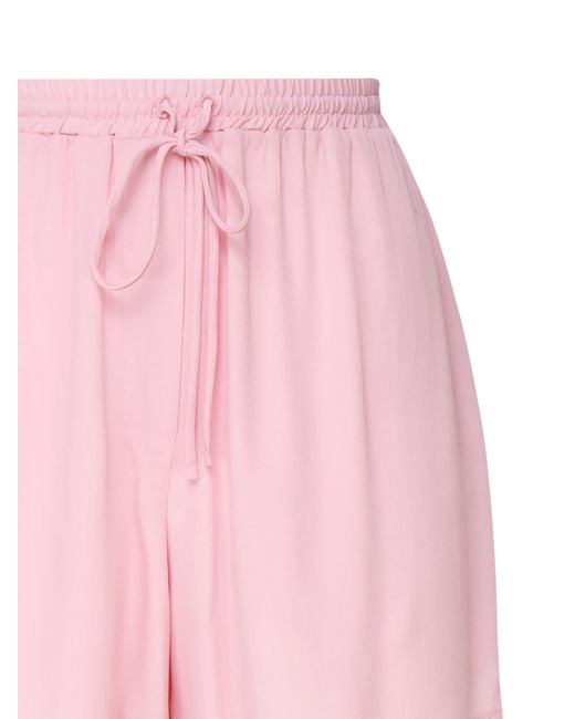 Ottod'Ame Pink Ottod'Ame Elastic Waist Drawstring Shorts