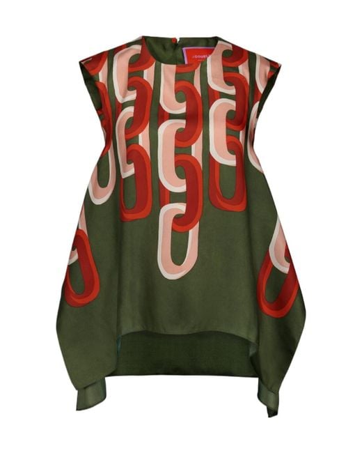 LaDoubleJ Green Crew Neck Top