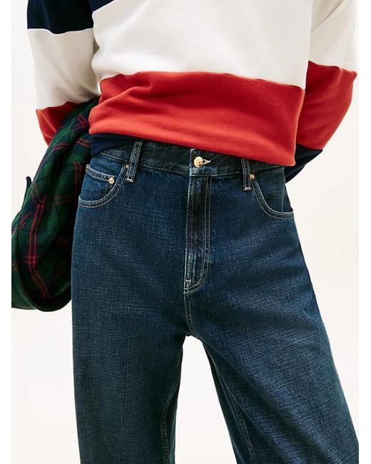 Tommy Hilfiger Blue Tommy Girl Low Rise Relaxed Straight Leg Jeans