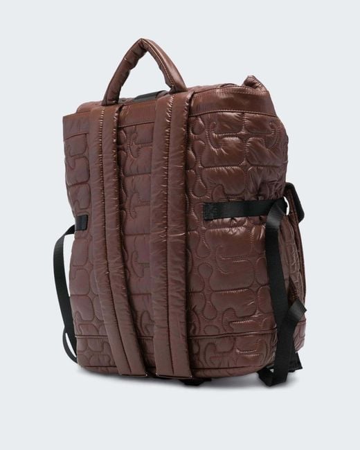 Ganni Brown Quilted Backpack