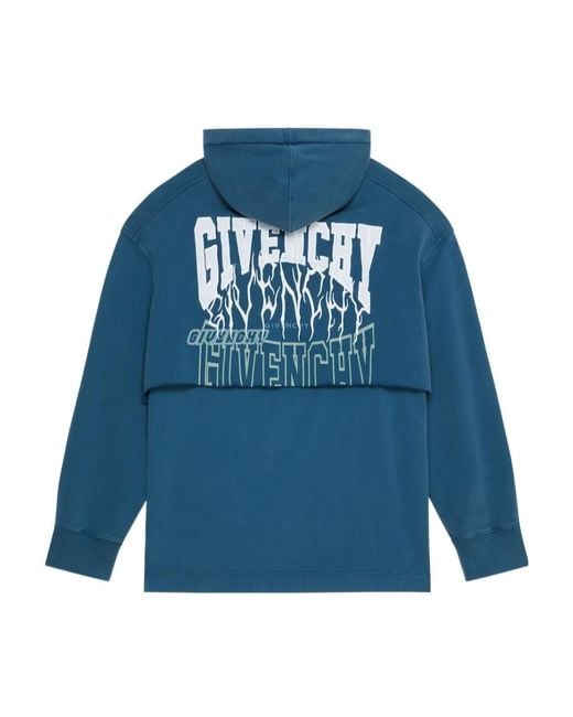 Givenchy Blue Long-Sleeved Sweater for men