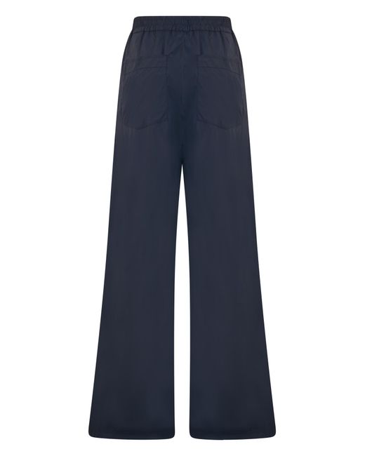 Herno Blue Drawstring Wide-Leg Trousers