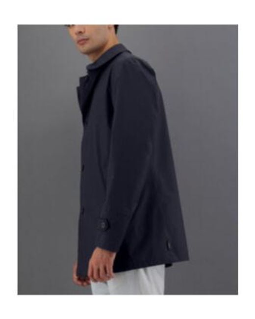 Herno Blue Gore-Tex Paclite Laminar Raincoat for men