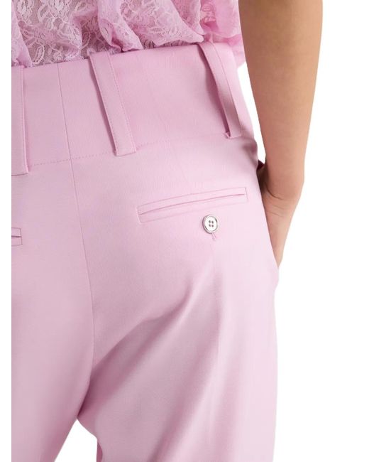 Patou Pink Tall-Waistband Straight Trousers