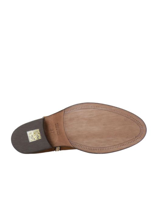 Via Roma 15 Brown Zippered Ankle Boots