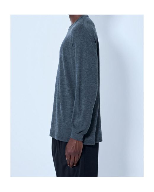 Ssstein Blue Oversized Long Sleeved Pullover for men