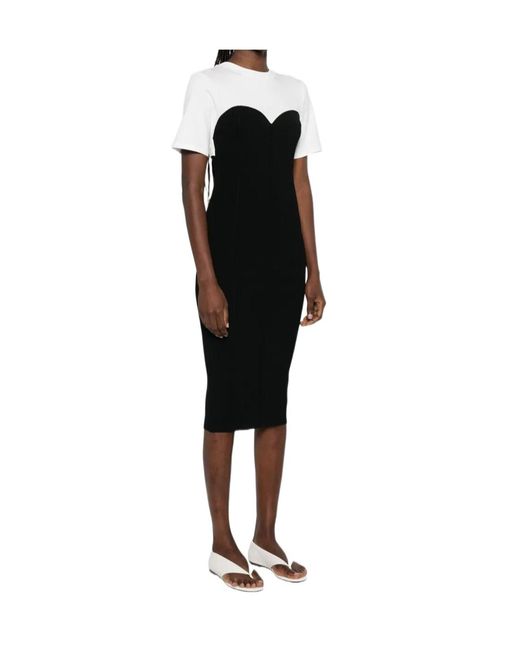 Patrizia Pepe Black Sweetheart Knitted Dress