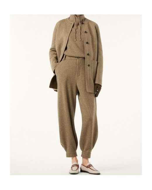 Loro Piana Natural Drawstring Knitted Hooded Jumper