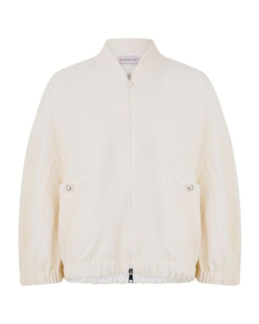 Moncler White Zip-Up Casual Jacket
