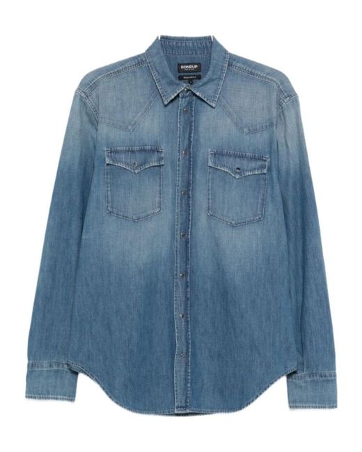 Dondup Blue Long Sleeve Shirt for men