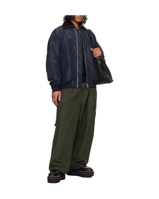 Sacai Black Platform Loafers for men