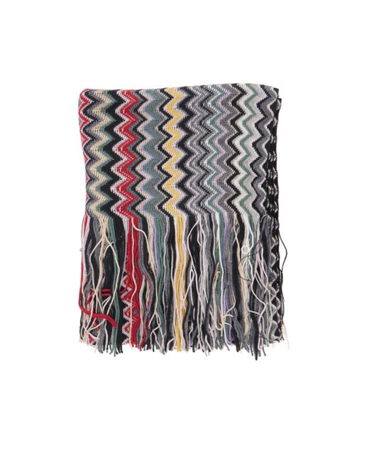 Missoni Gray Tasseled Scarf for men