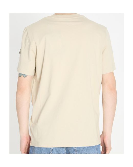 Moncler White Logo Printed Crewneck T-Shirt for men