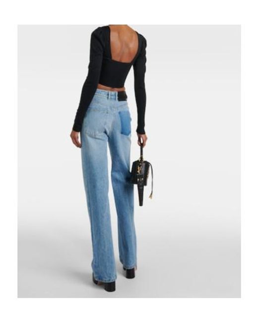 Vivienne Westwood Black Puff-Shoulder Wool And Silk Top