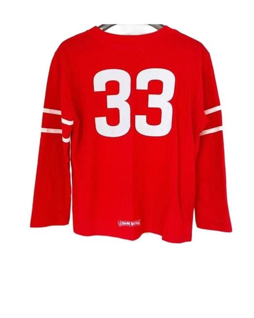 Chrome Hearts Red Long-Sleeved T-Shirt