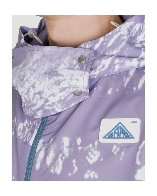 OAMC Purple Tie Dyed Logo Patch Zipped Hooded Jacket for men