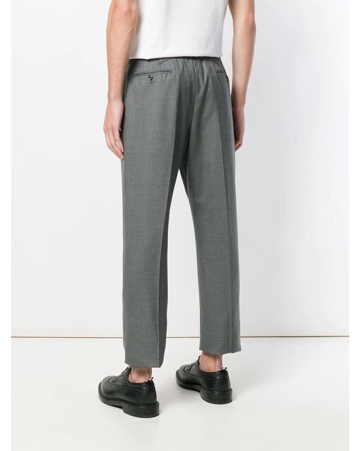 Thom Browne Gray Super 120 Tailored Trousers for men