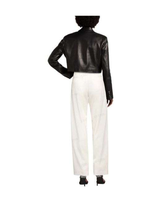 MM6 by Maison Margiela White Solidcolor Straightleg Trousers
