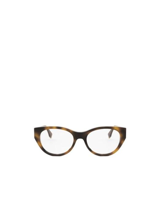 Fendi White Eyewear Ff Diamonds Cat-Eye Frame Glasses for men