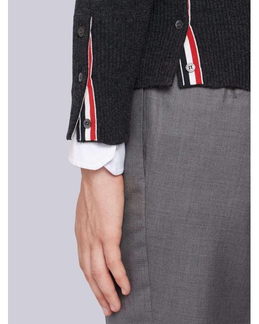 Thom Browne Black Bar Knitted Jumper for men