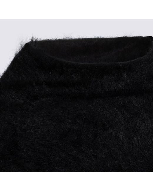 Thom Krom Black Fuzzy High-Neck Sweater