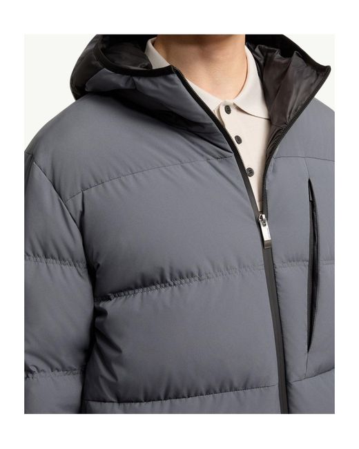 Moncler Gray Poitevin Hooded Short Down Jacket for men