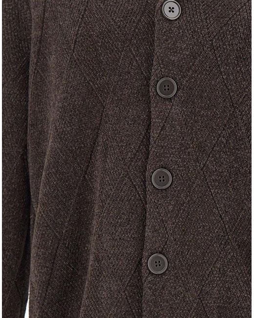 Emporio Armani Blue Blended-Fabric Cardigan for men