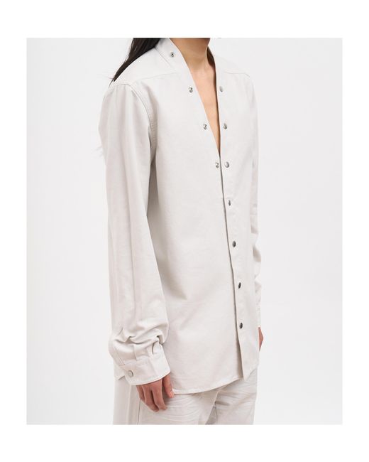 Rick Owens Gray Camicia Larry for men