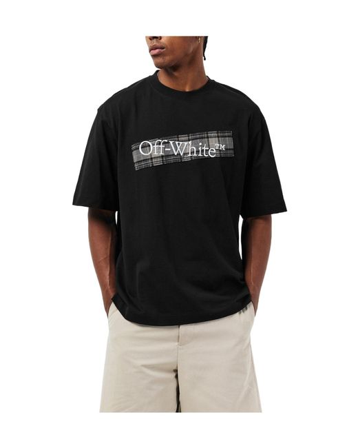 Off-White c/o Virgil Abloh Black Regular Fit Flannel T-Shirt for men