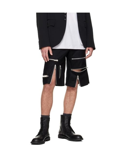 Comme des Garçons Black Belt Loops Shorts for men
